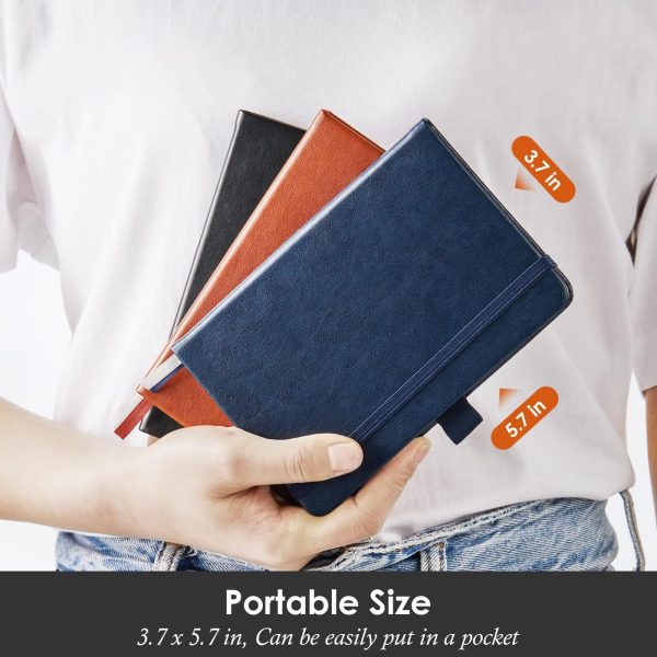 NIRMIRO 3 Pack Pocket Notebook Journals, Small Notepad Notebooks for Note Taking, A6 Mini Note pads with Pen Holder, 408 Lined Pages, 3.7″ x 5.7″,…